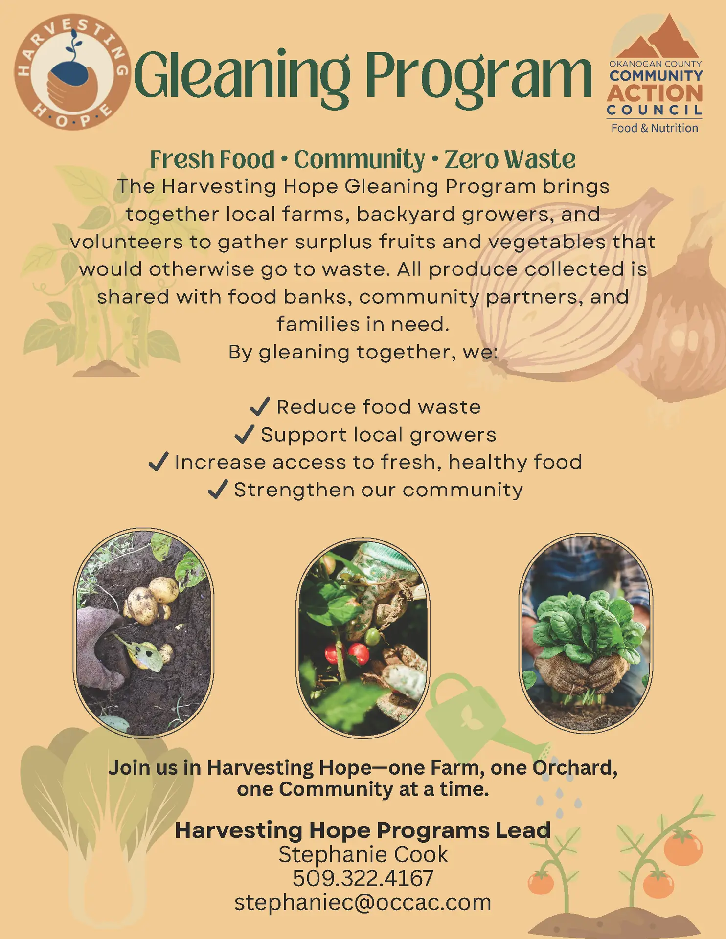 OCCAC's Gleaning Program Flyer