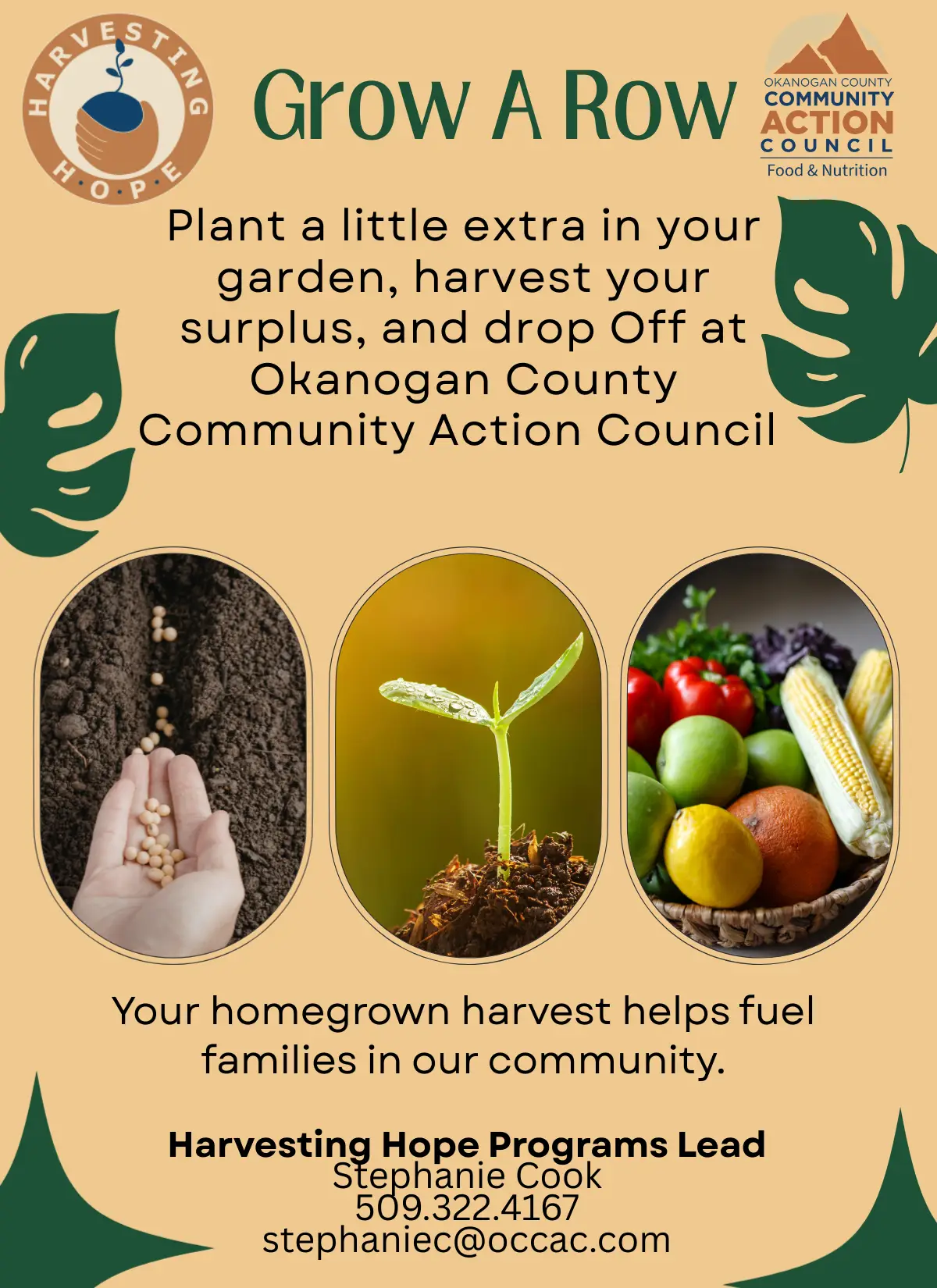 OCCAC's Grow a Row Program Flyer